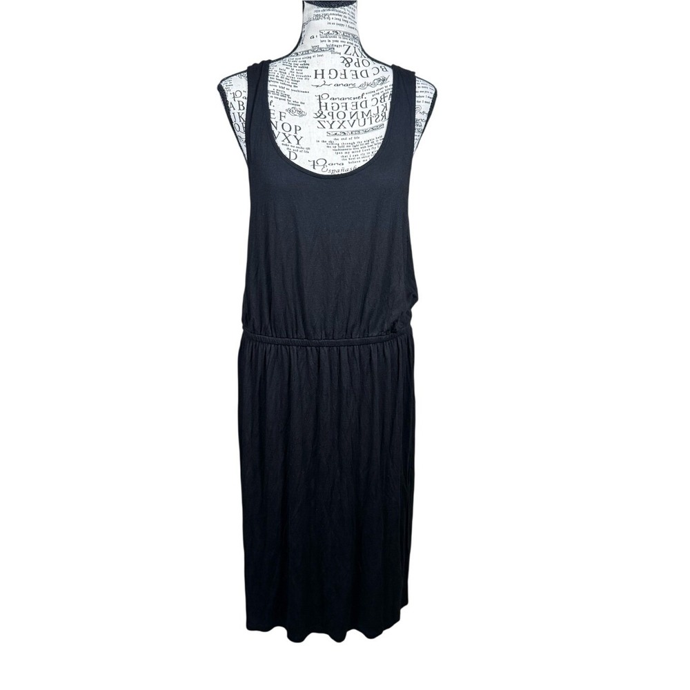 Faded Glory Black Sleeveless Midi Dress